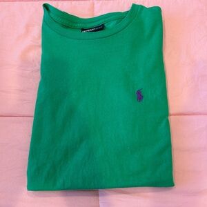 Ralph Lauren Green T-Shirt with Purple Logo